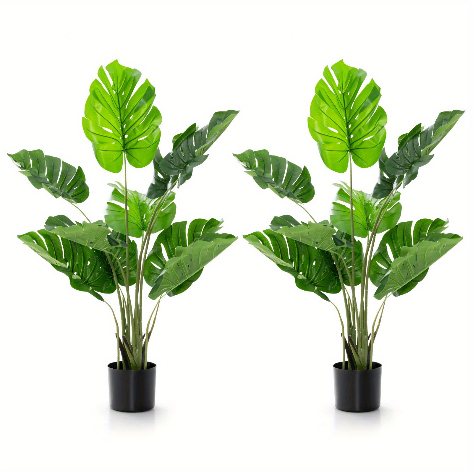 TEMU Lifezeal 2 Pack Artificial Monstera Plant 4ft Fake Tree Indoor Outdoor