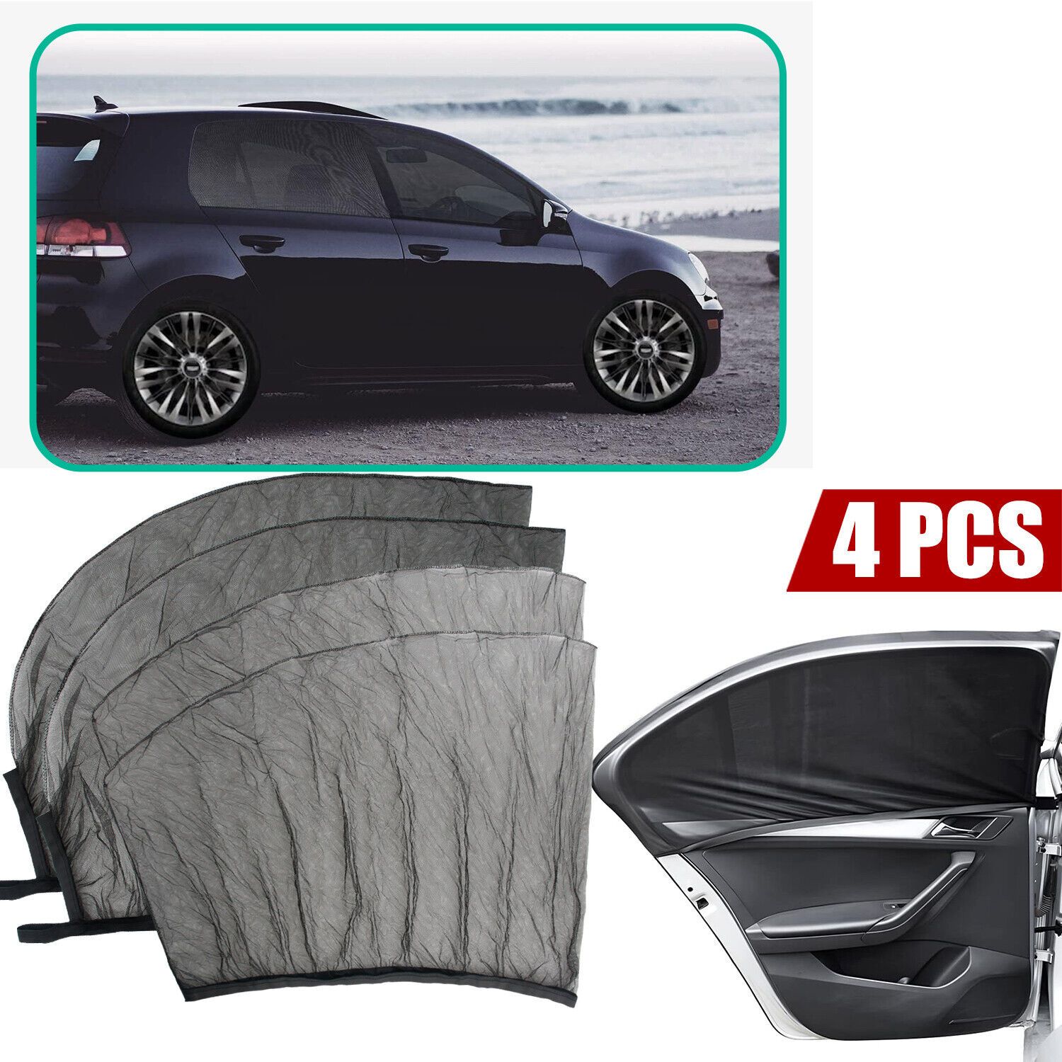 TEMU 4pcs Car Rear Shade For Suv