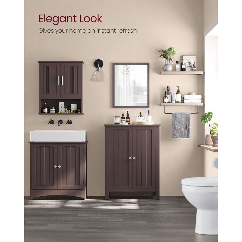 

Vasagle Bathroom , Bathroom 2 Shelves, Bathroom Freestanding, 11.8 X 23.6 X