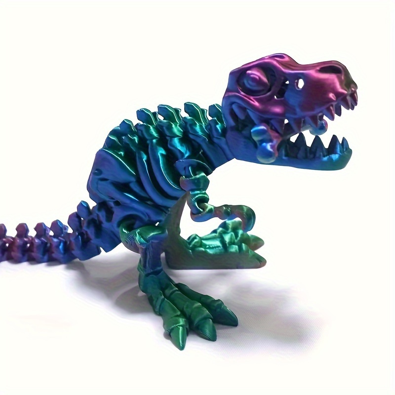 

Handcrafted 3d Printed T-rex Skeleton With Big Mouth - Perfect For Desktop Decor, Parties & Events