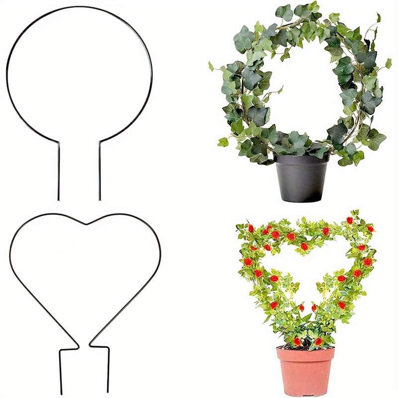 

Heart-shaped Plant Climbing Frame - Versatile Indoor & Outdoor Garden Plant Holder, Lightweight Iron Material With Casual Style, Includes Plant Stand For Beautiful Decoration - 1pc