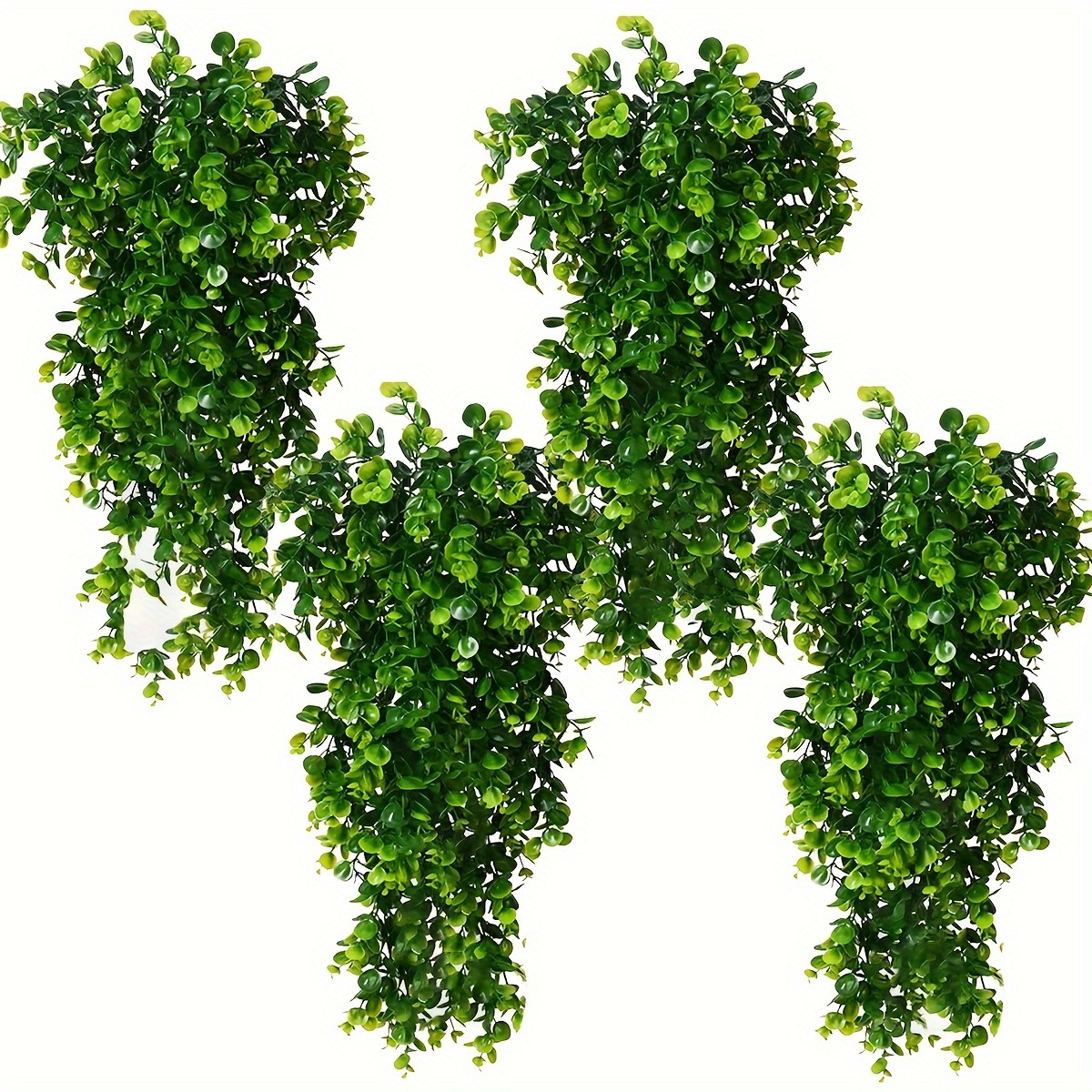 

4pcs Uv-resistant Artificial Hanging Plants - Ivy & Rattan Greenery For Outdoor Decor, Wall Mounted