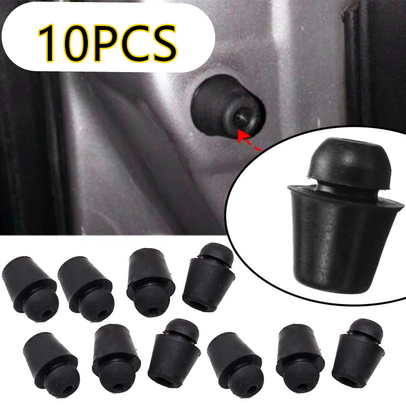 TEMU Set Of 10 Black Rubber Door Cushions For Shock Absorption And Fitting.