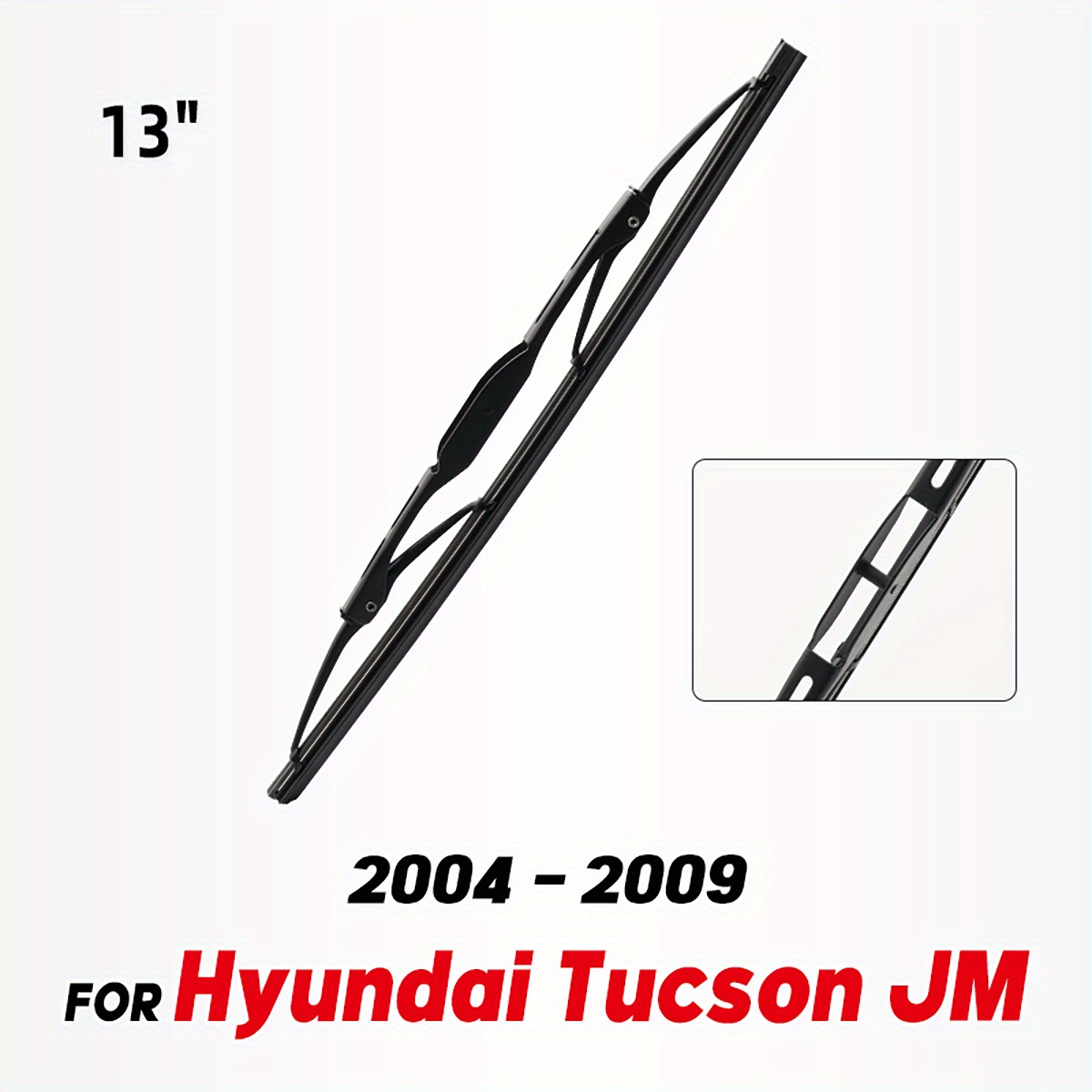 TEMU Wiper 13" Rear Wiper Blade For Tucson Jm 2004 2005 2006 2007 2008 2009 Windshield Windscreen Rear Window