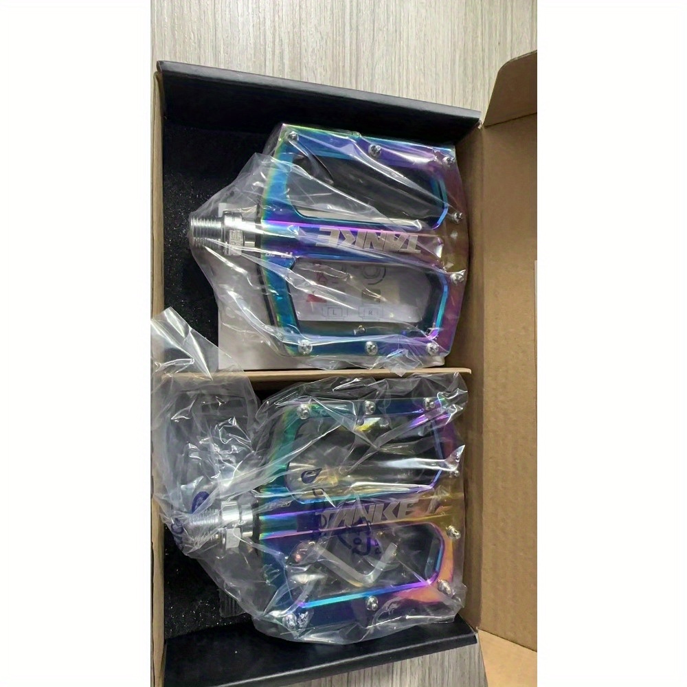 Image of 2pcs/set Ultralight Aluminum Alloy Electroplated Colorful Hollow Bearing Du Mountain Bike Pedals