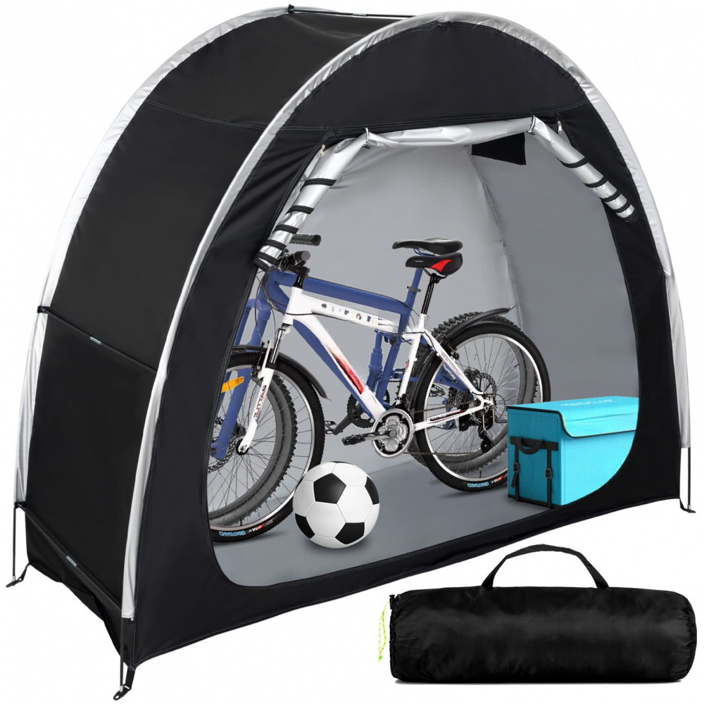 

Waterproof Bike Tent For Outdoor Storage - Woven Textile Material, Hand Washable, Spacious Oxford Bicycle Shelter With Travel Bag - Fits 2 Bikes, Suitable For Tools, Garden, Lawn Equipment
