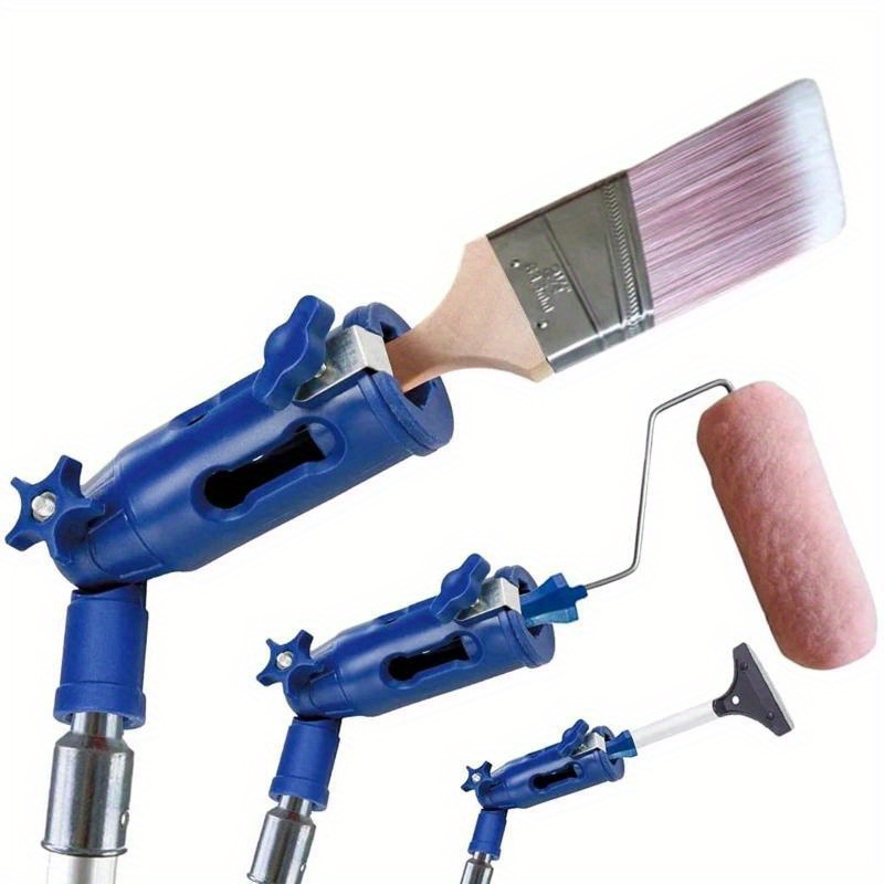 

Blue Paint Brush Extender - Multi-angle, High Reach & Precision Edges, Easy Insert Installation