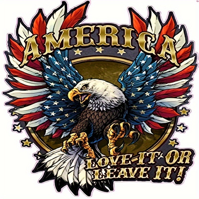 

Waterproof American Bald Eagle Decal - Perfect For Patriotic Motorcycles, Bicycles, Skateboards, Laptops, And Luggage