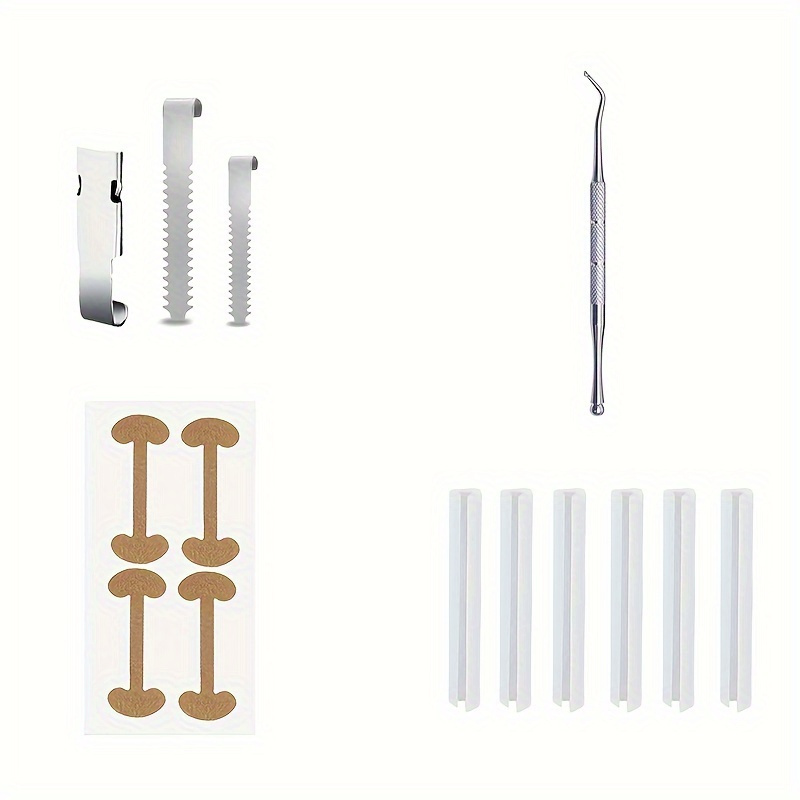 4pcs Toenail Kit – Stainless Steel & Elastic Patch Set