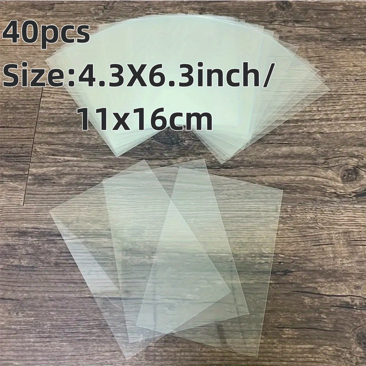 E-shop 40 Stück Premium Klare PVC-Kunststoffplatten - für Scrapbooking & Shaker-Karten, Langlebig in den Größen 4.3x6.3" / 8.5x11", Bastelzubehörteile