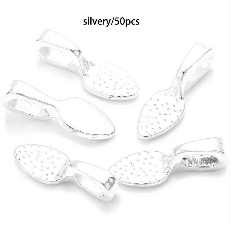 10pcs/50pcs/pack 15*5mm Handmade Necklace Bracelet Additions Spoon Shovel Alloy Pendant Retro Alloy Small Pendant