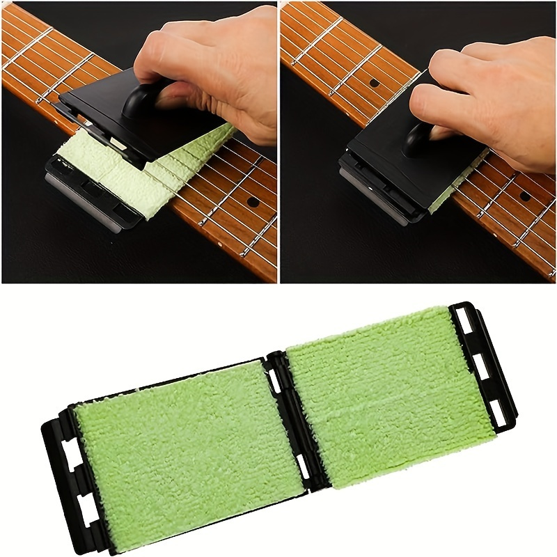 

Guitar & Bass String Cleaner Brush - Fingerboard Scrubber Tool For Acoustic And Electric Guitars, Maintenance Care Accessory