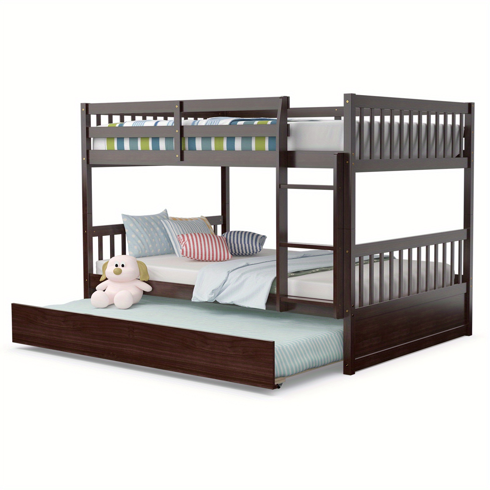 

Lifezeal Over Bunk Bed Wood Bed W/ &