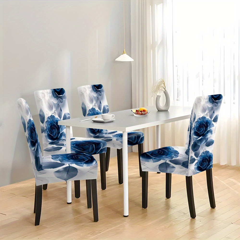 6pcs modern stretch polyester dining chair covers Temu