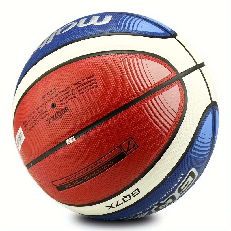 

1pc, No. 7 Durable Sports Basketball For Match Training, Pu Tri-color Basketball, Holiday Gift