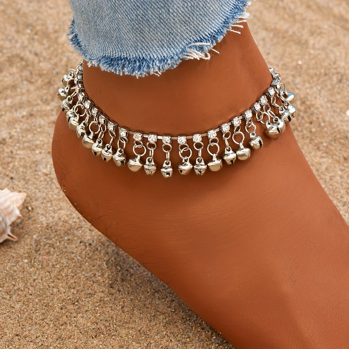 

1 Piece Vintage Style Bell Tassel Charm Anklet Bohemian Style Silver Plated Anklet Perfect Holiday Gift For Beautiful Women
