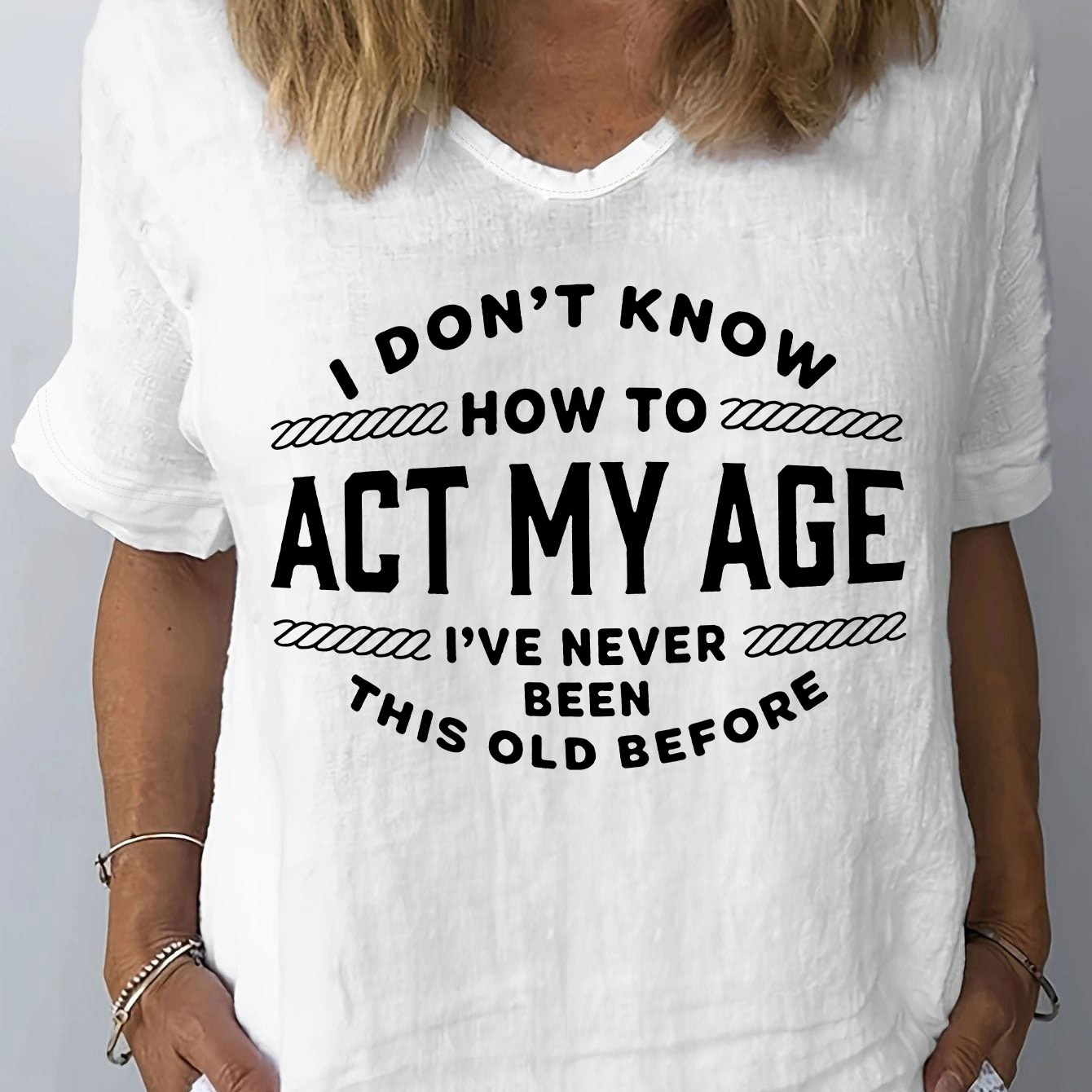 

Letter Print T-shirt, Short Sleeve V Neck Casual Top For Summer & Spring, Women's Clothing