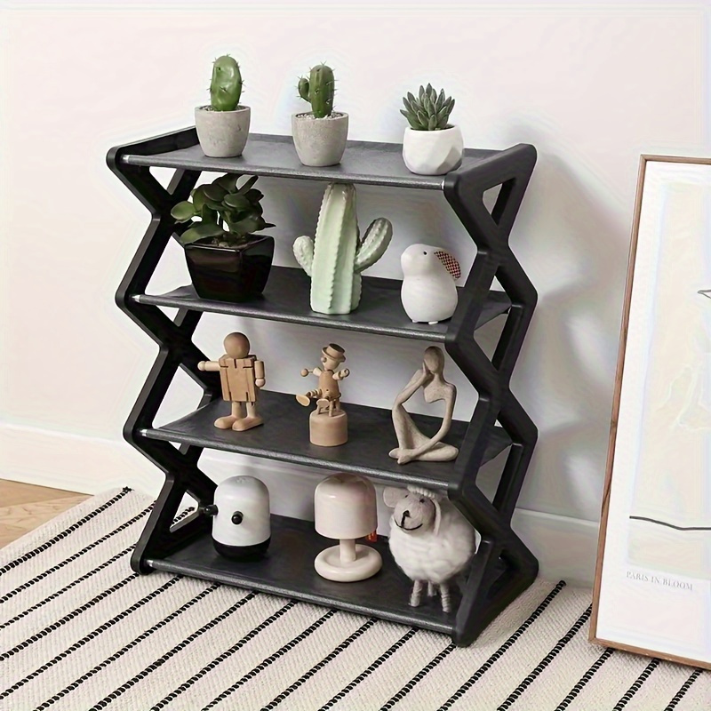 

4-tier Upgraded Shoe Rack: Sturdy & Durable Storage For Entryway, Closet, Or Garage - Holds Up To 12 Pairs Of Shoes - Black