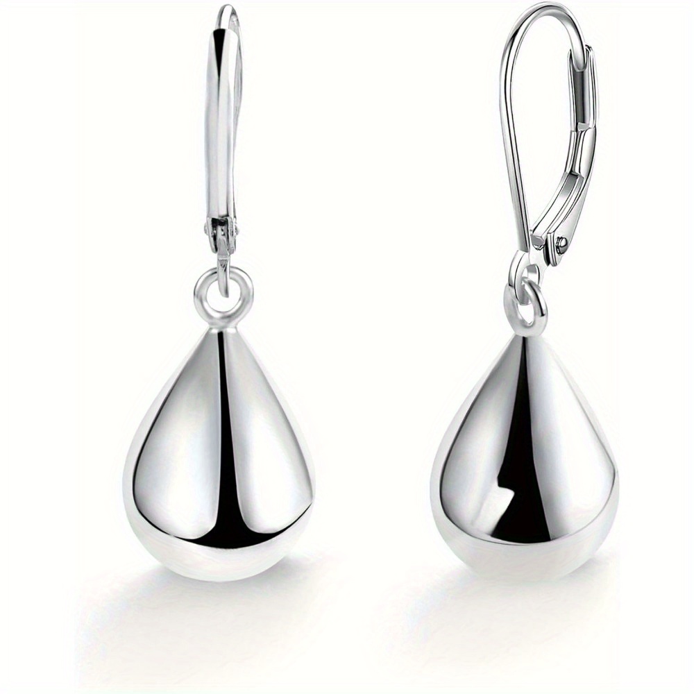 

Teardrop Leverback Earrings For Women Girls Waterdrop Tear Drop Dangle Earrings Jewelry Hypoallergenic Silver Teardrop Leverback Dangle Earrings For Women