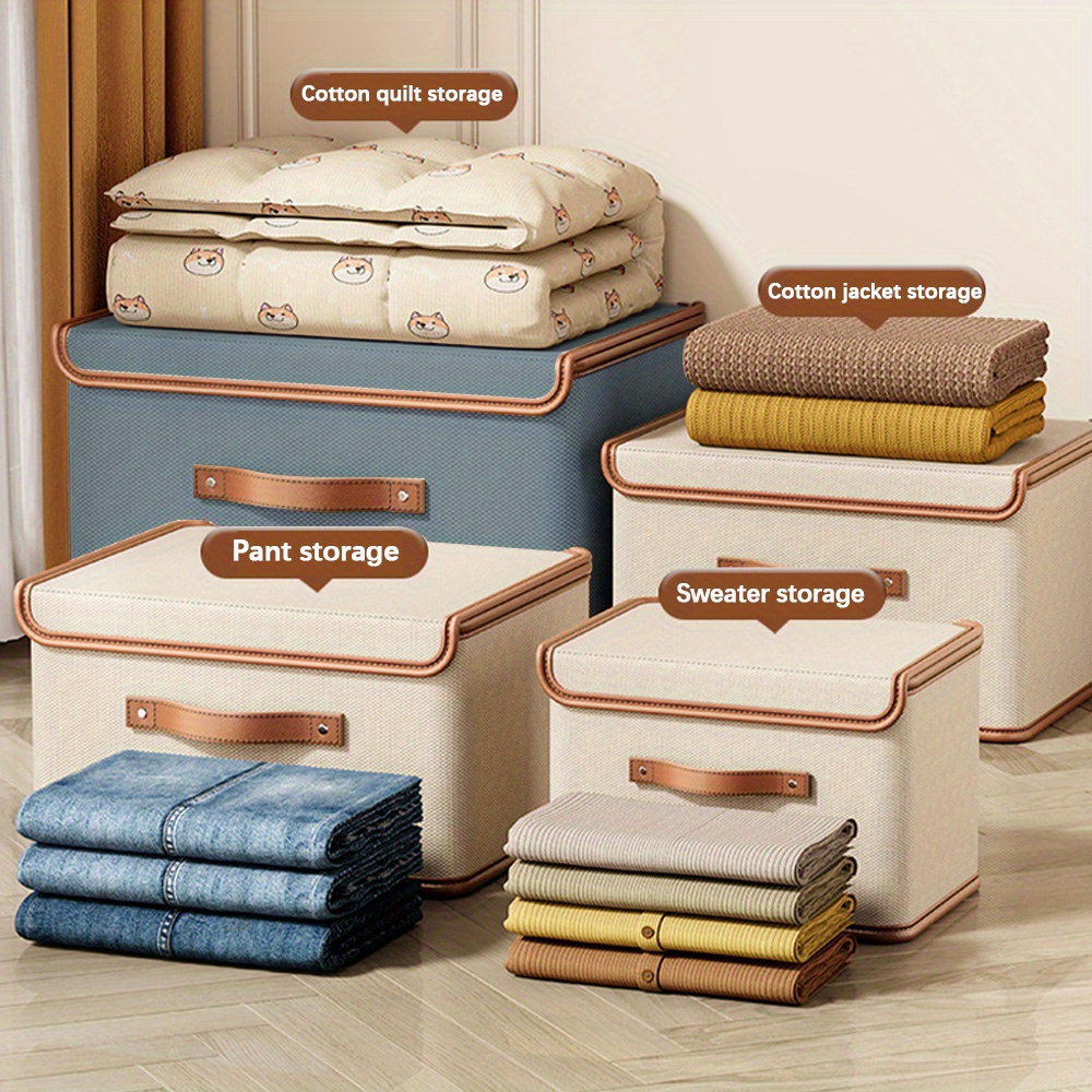 1pc large capacity quilt clothing storage and organizing box storage and organization bins multi functional storage box oxford cloth   storage box with lid clothing storage box storage box details 4