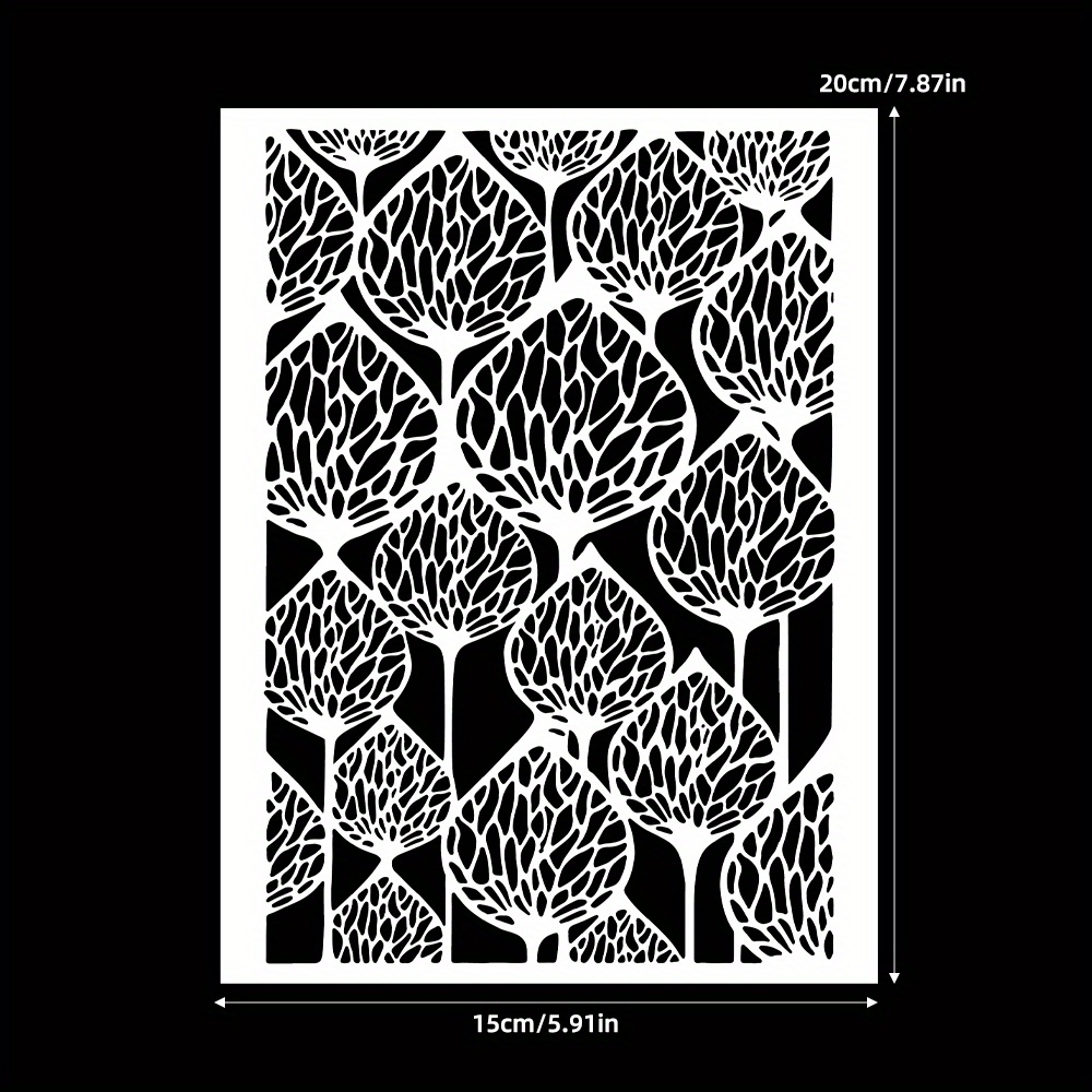 1pc Plastic Tree Bud Design Stencil For Diy Greeting Cards, Scrapbooking & Crafting - Reusable Journaling Template For Paper & Photo Decor