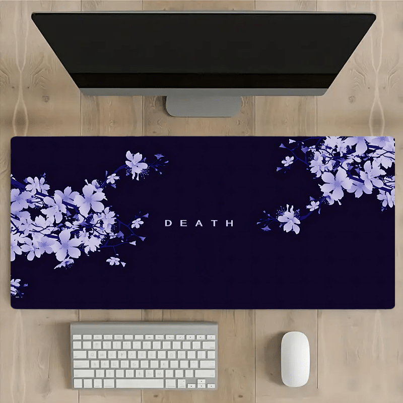 

Cherry Blossom Large Gaming Mouse Pad - Hd Deep Purple Desk Mat With Non-slip Rubber Base, Perfect For Office And Home Use - Ideal Gift For Boyfriend/girlfriend