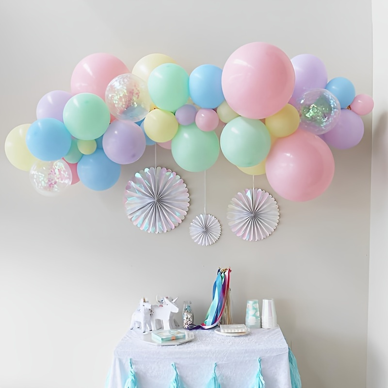 

45pcs Macaron Balloons Set - Emulsion Material For Birthday, Anniversary, Gender Reveal, Baby Shower, Baptism - 14+ Age Group, No Electricity Needed For Party Decor And Photo Props