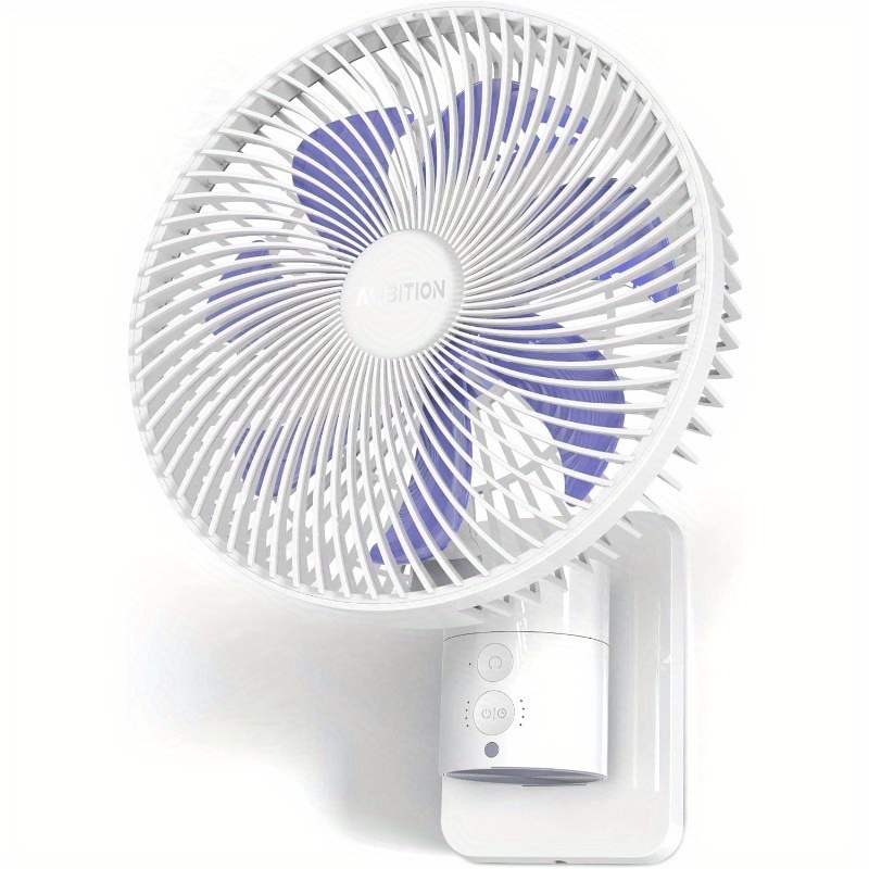 

G" Small Wall Mount Fan With Remote Control Q0oscillatino 4 Sneeds Timerl Included 120° Adjustable Tilt, High Velocity, 70inch Cord, For Rv Bedroom Home Officegarage