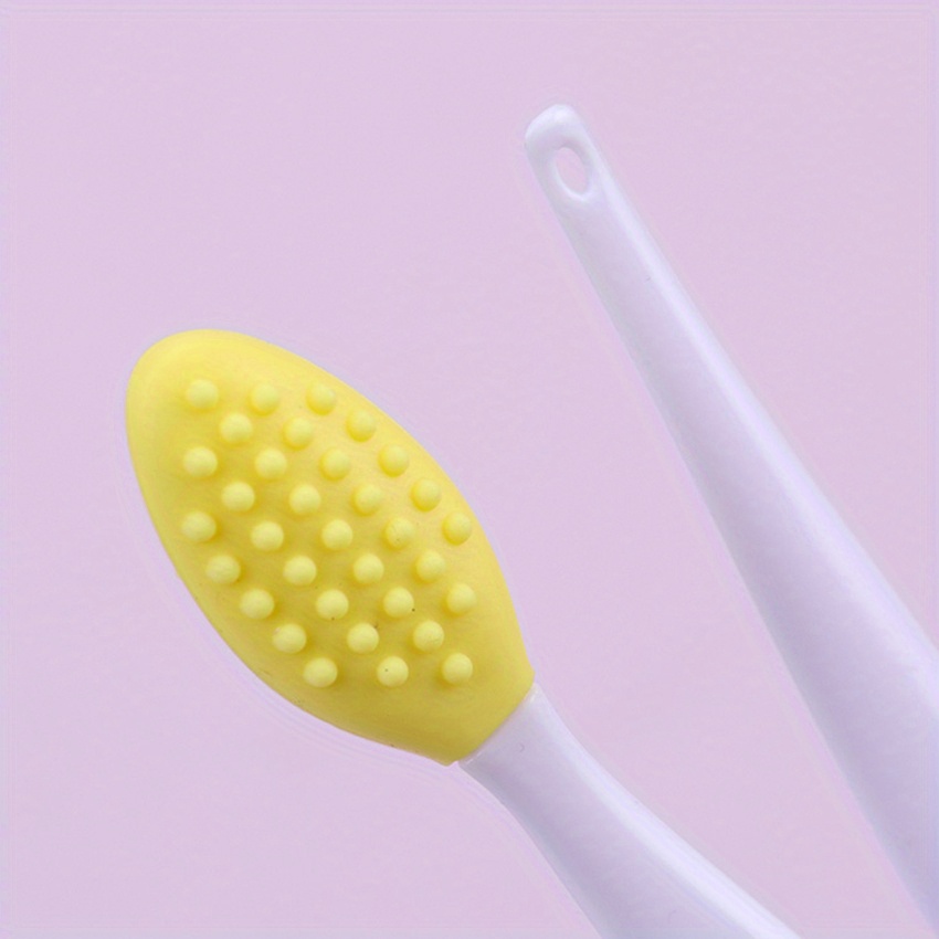 silicone facial cleansing brush 1pc exfoliating skin care tool for nose blackhead removal manual face scrub brush with textured surface non electric bathroom use details 2