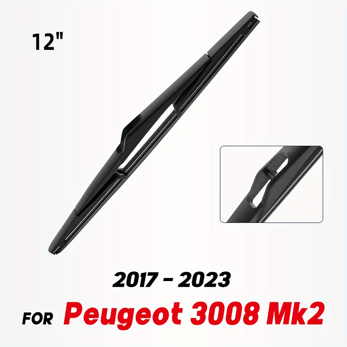TEMU Wiper 12" Rear Wiper Blade For Mk2 2017 2018 2019 2020 2021 Windshield Windscreen