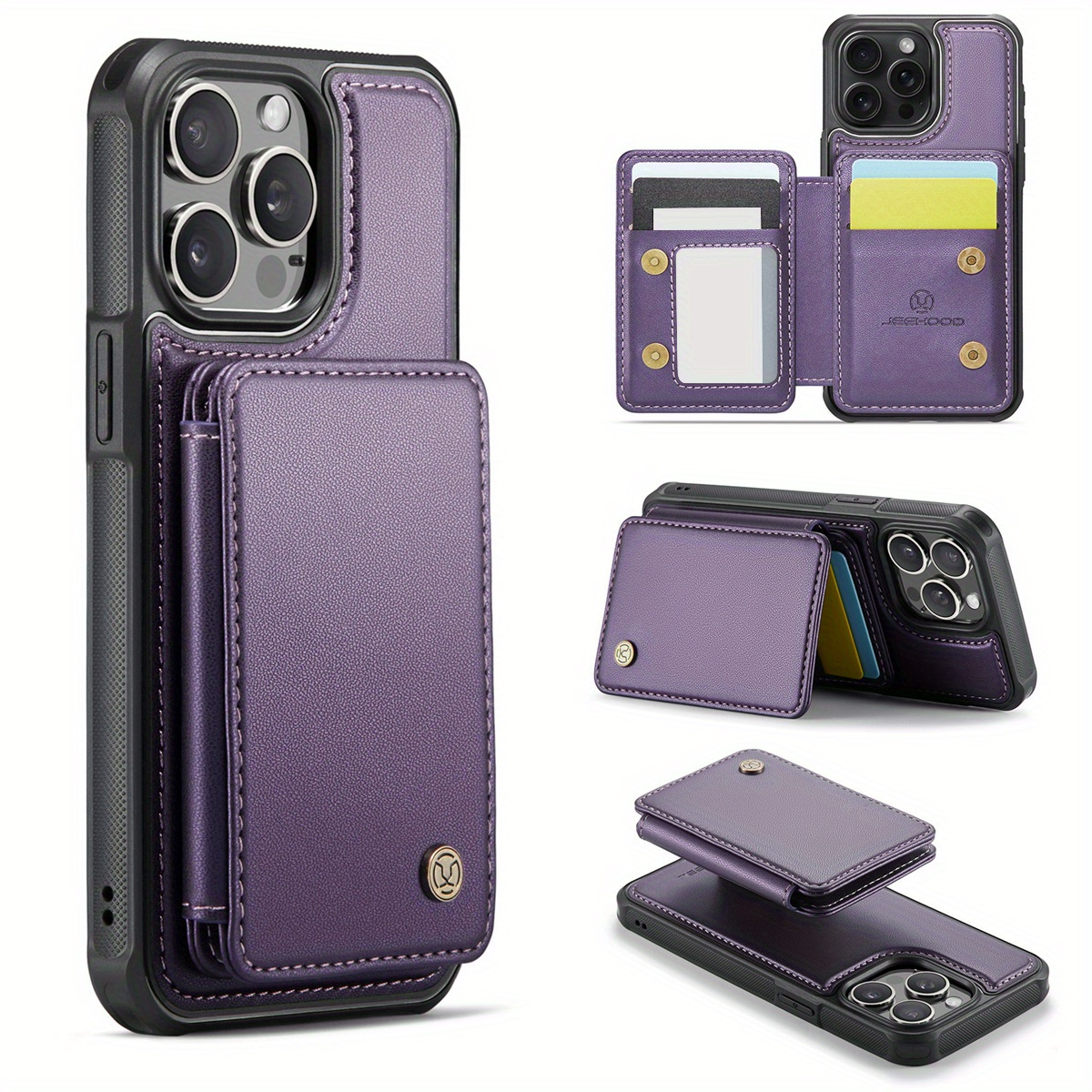 Coque Cuir Magnétique Antichoc Pour IPhone 15, 12 Pro Max, XR, SE, 7, 8, Xs, 14 - Neuf