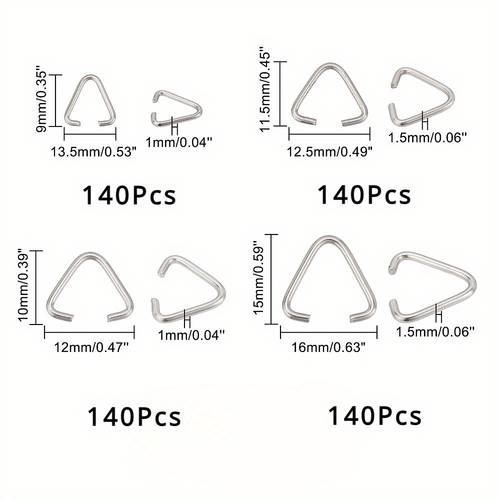 560pcs open jump rings bails for jewelry making iron material silver bails hanger connectors for earrings bracelets keychains and christmas tree decorations