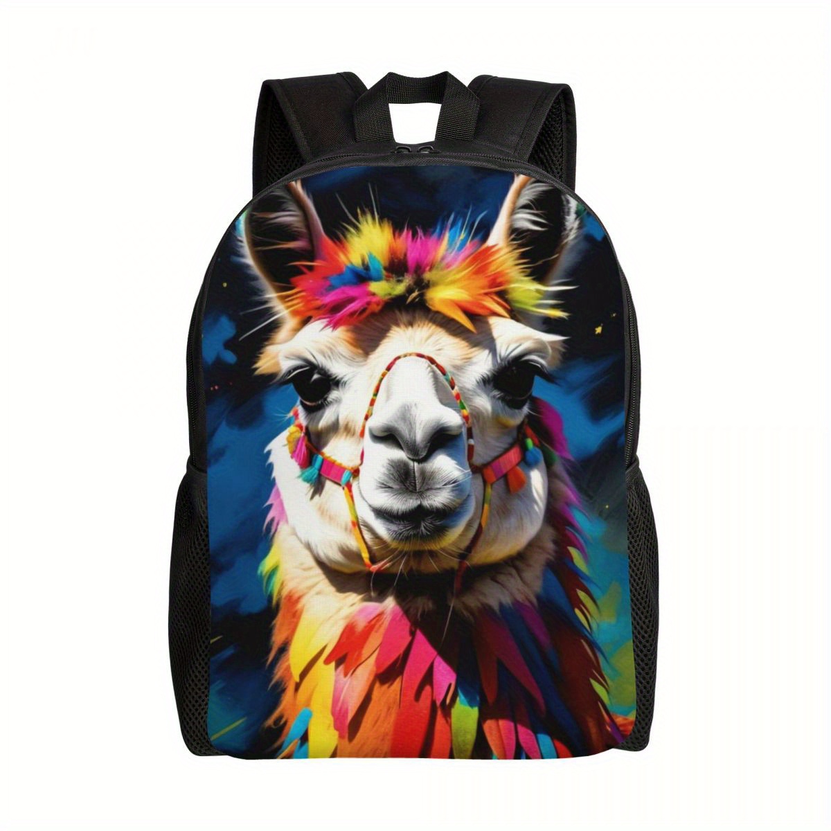 alpaca backpack schoolbag, lightweight book bag laptop bag, large