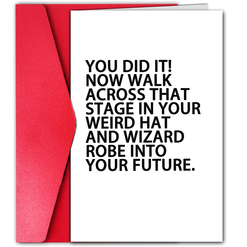 funny high school graduation cards sold on Temu Canada