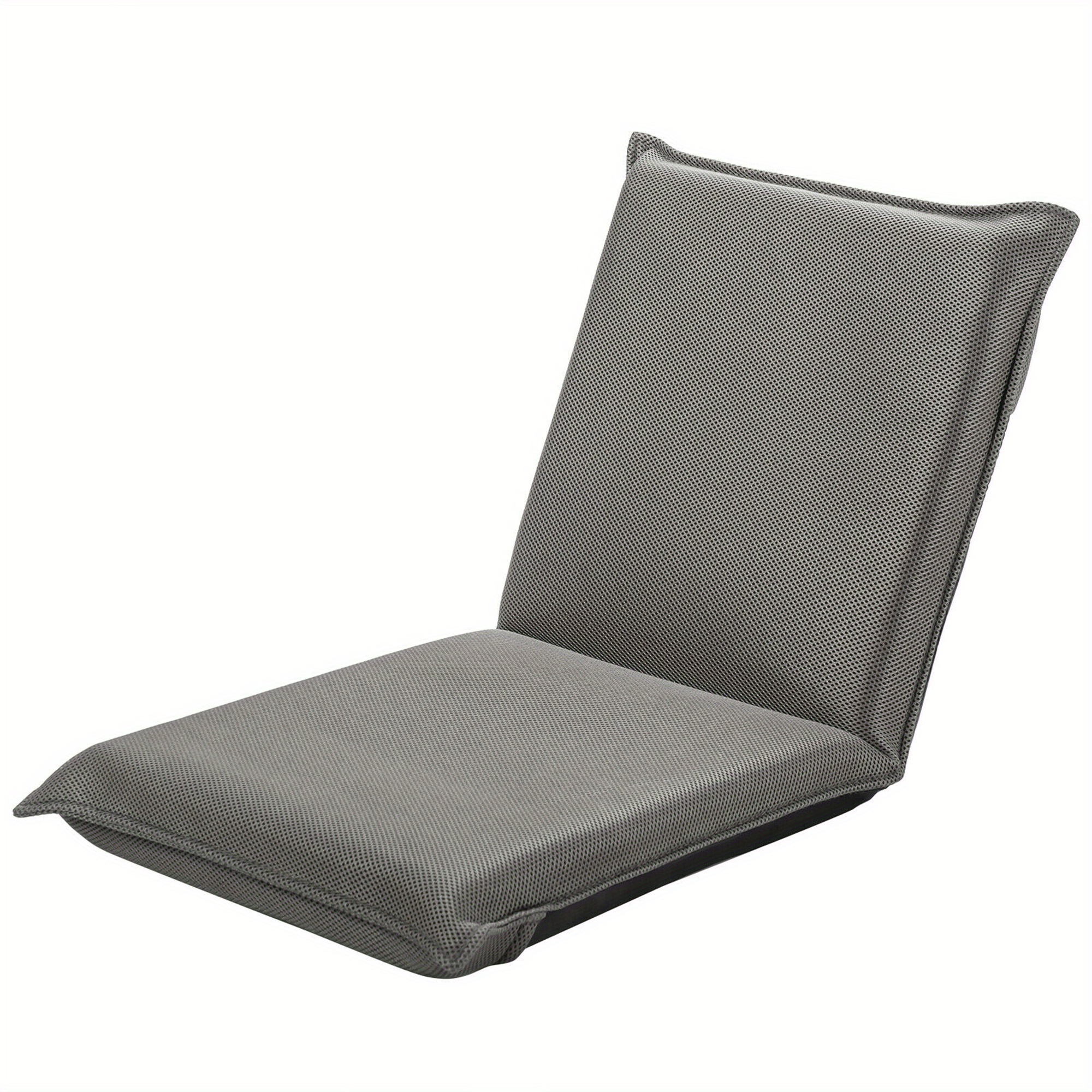 

Gymax Adjustable 6-position Floor Chair Padded Folding Lazy Sofa Chair Grey