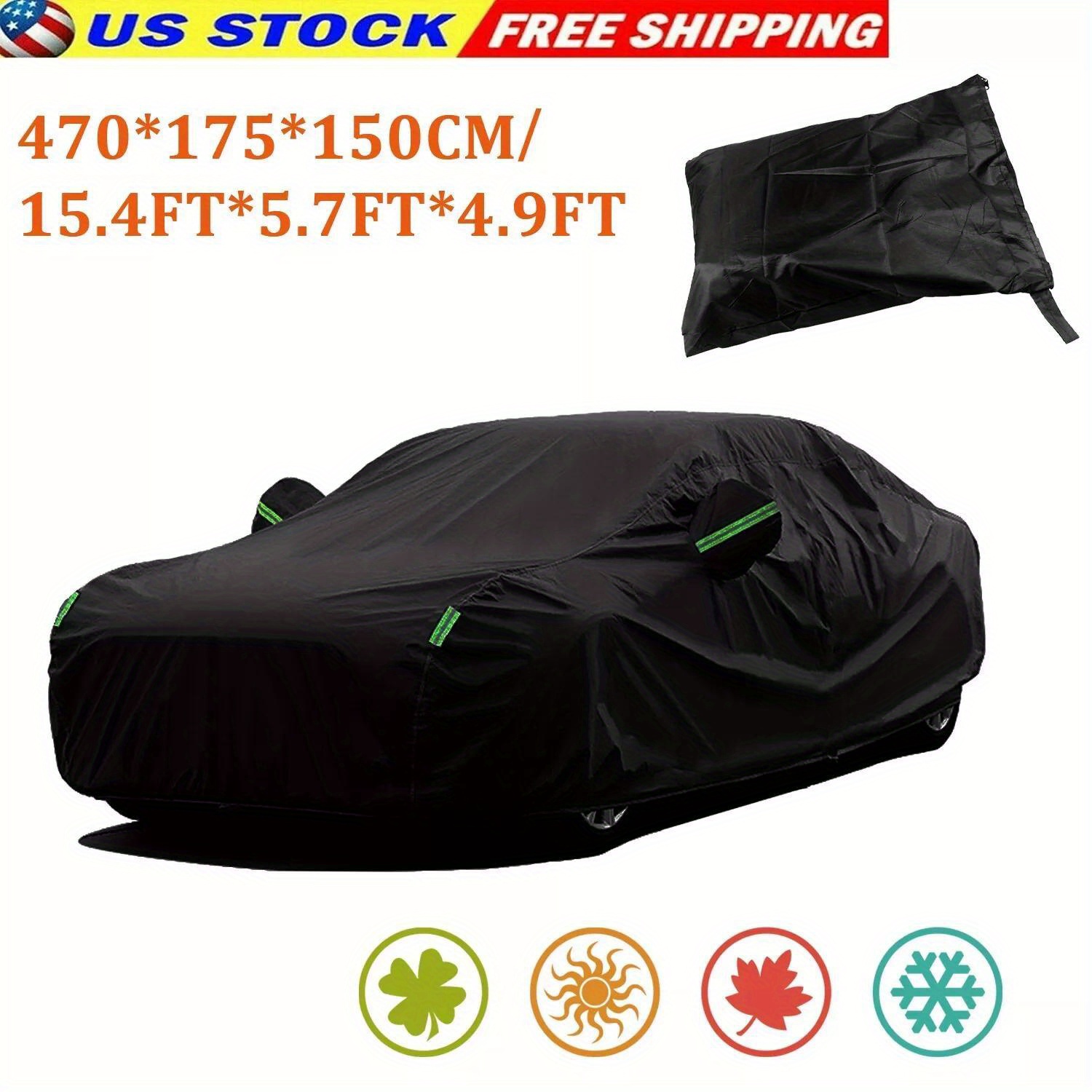 

15.4*5.7*4.9ft Full Car Cover All Weather Uv Protection Dust Automotive Cover Outdoor Universal Full Cover