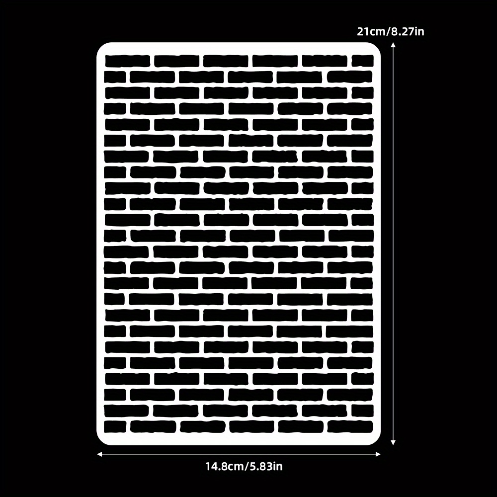 1pc Newly Stencils Featuring A Brick Wall Design, Perfect For Painting Decorations, Scrapbooking, Embossing Folders, Card Making, Photo Gifts, , Or Crafts. Here's !