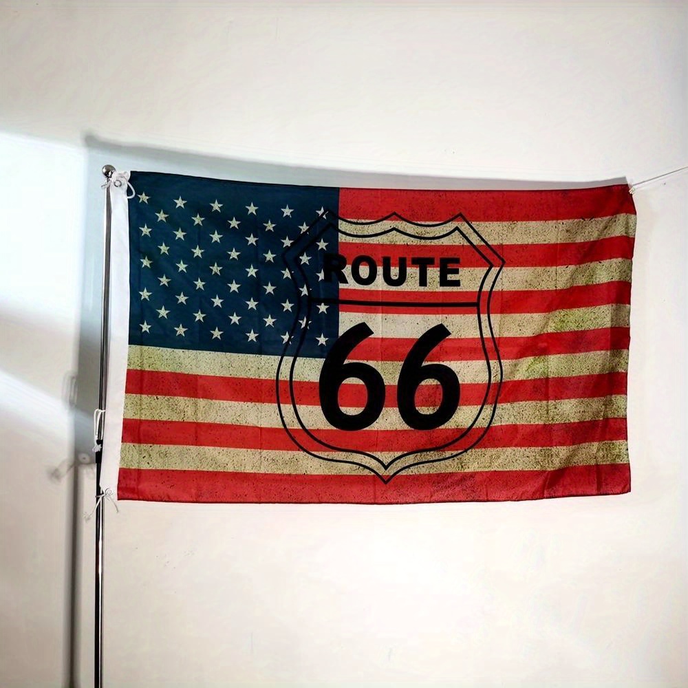 Flag Motorcycle Biker Flag Rider Retro Usa Banner Decoration 150*90cm Polyester, Biker Gear, , Nostalgic Banner, Durable Fabric, Usa Themed Decor, Adventure