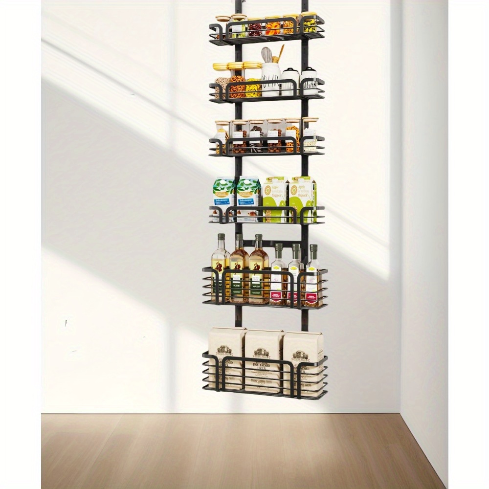 

6-tier Easy To Install Over The Door Spice Rack Shelf Home & Kitchen Hanging Door Organizer, Home & Kitchen Hanging Do