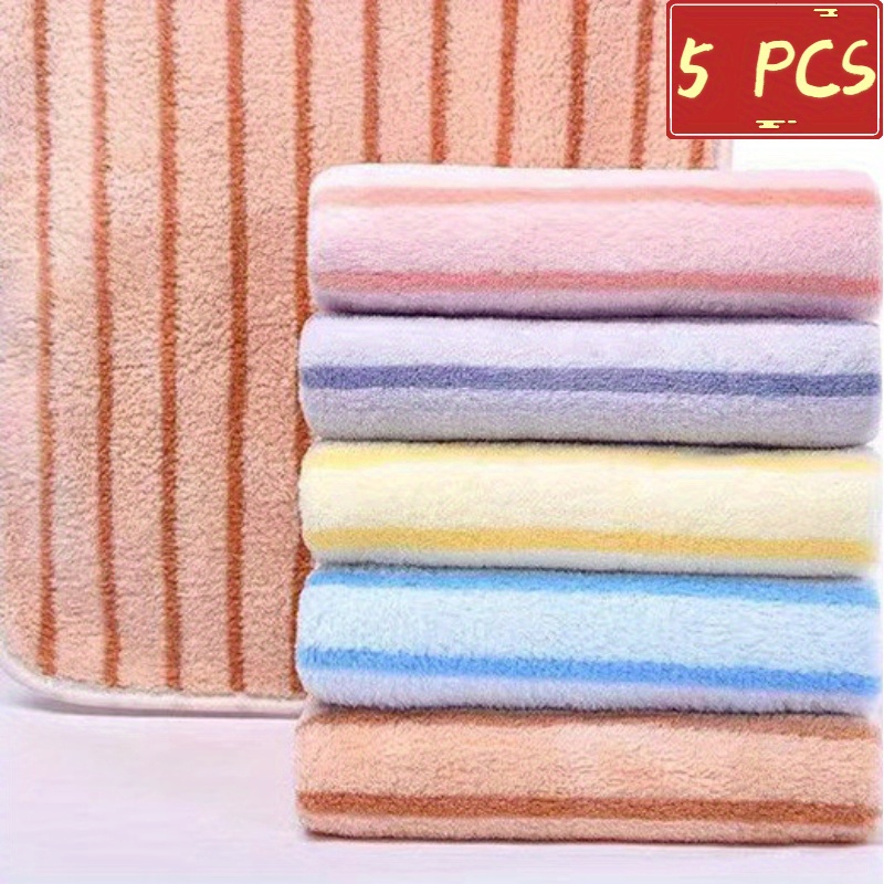 

5-pack Ultra-soft Cotton Bath Towels - Absorbent & Quick-dry, Perfect For Home & Hotel Use, Ideal Gift For Holidays Towels Bath Set Bath Towels Large