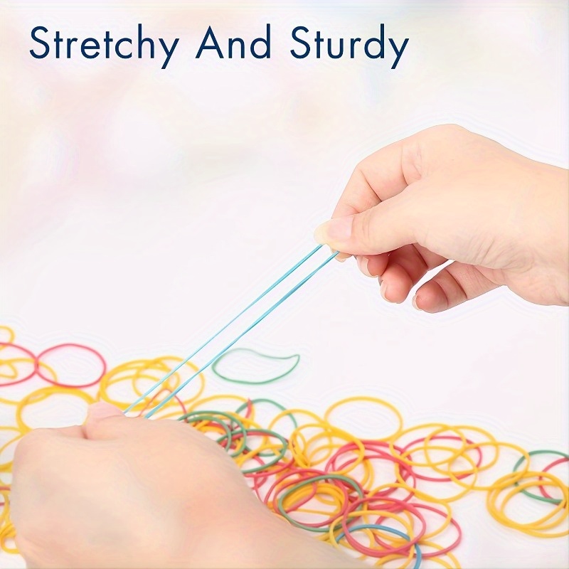 100/333/555 Pack Durable Elastic Rubber Bands - 38mm Stretchy & Sturdy Synthetic Rubber Rings for Office, School, and Home Use