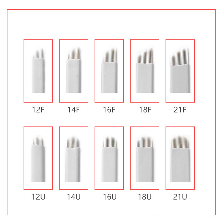 20 Stück Microblading Nadeln (0,2mm) - Einweg, Edelstahl - Für Permanent Make-up & Augenbrauen