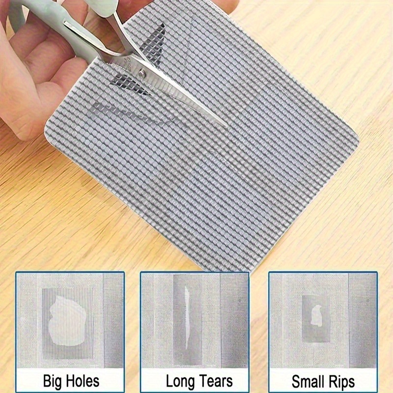 Window Screen Repair Kit Self adhesive Cuttable Mesh Patches Temu
