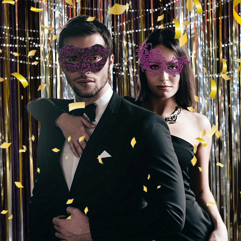 Venezianische Maskerade-Maske Für Damen – Metall Mit Strass, Luxuriöses Design Für Karneval & Cosplay