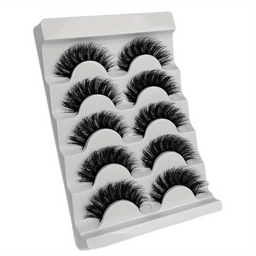 Luxurious 3d Fluffy Russian Strip False Eyelashes - Thick, Messy & D-, 10-12mm Length, Fragrance-free
