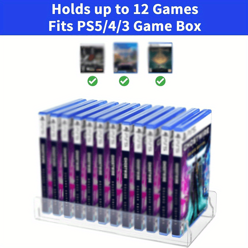 Support De Rangement Disques PS5 - Tour Pour 12 Jeux PS5, Organisateur Vertical En ABS