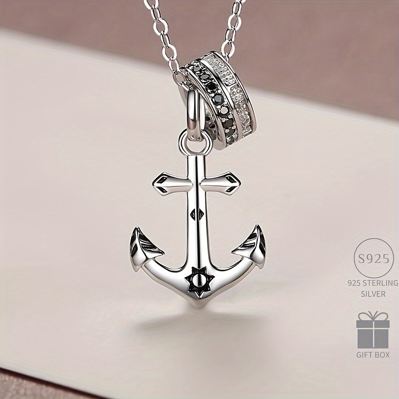 

Vintage Bohemian Style S925 Sterling Pendant Necklace, Hip Hop Design Chain For Men