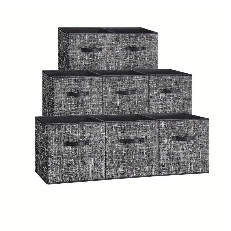 

Songmics Storage Cubes, 13-inch Non-woven Fabric Bins With Double Handles, Set Of 8, Closet Organizers For Shelves, Foldable, For Clothes