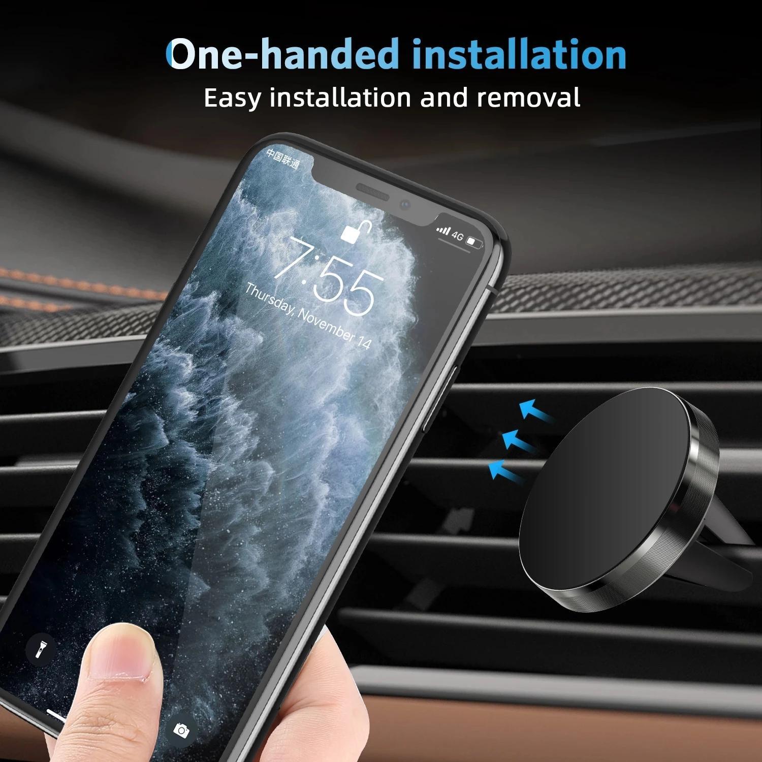 

Magnetic Car Phone Holder - Durable Iron Stand For Iphone 14 Pro Max, Huawei, Xiaomi & More Magnetic Phone Holder For Car Magnetic Phone Holder