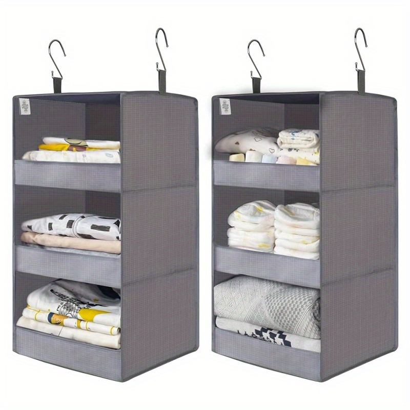 

2-pack Foldable Hanging Closet Organizers - Versatile Storage Shelves For Lockers & Campers Closet Organizers And Storage Shelves For Storage